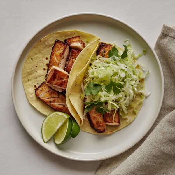 Tacos de truite à la salade de chou