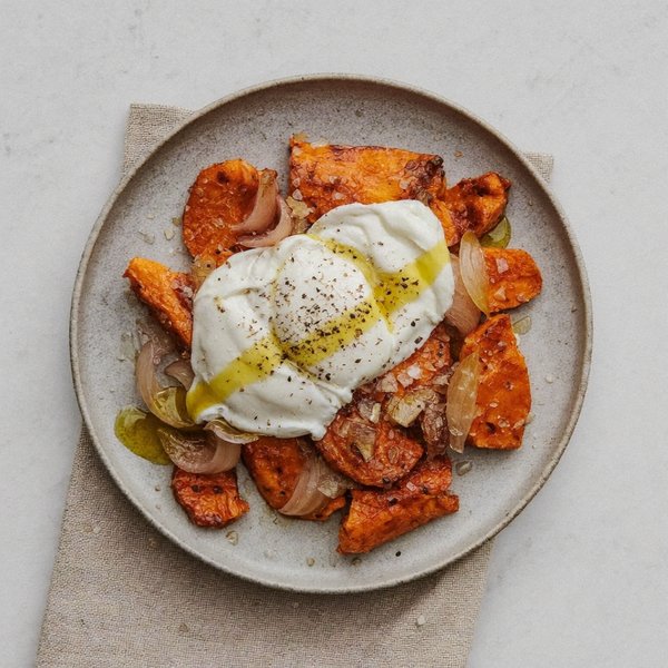 Hash de Camote con Huevos